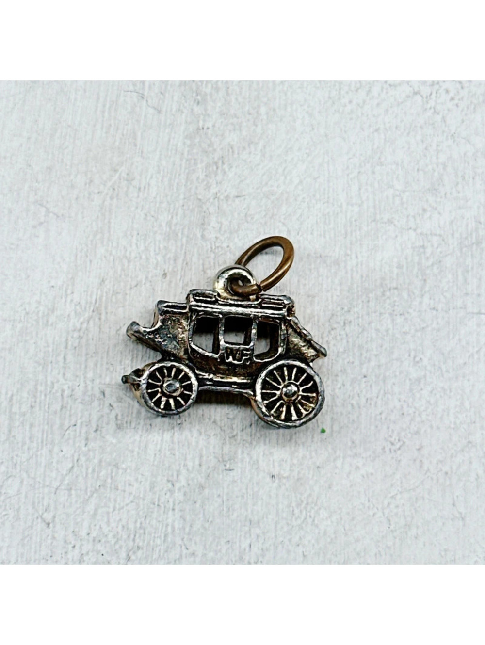 7330gc. Bronze Stagecoach Charm